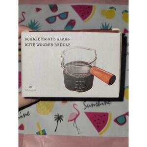 Double mouth glass with handle